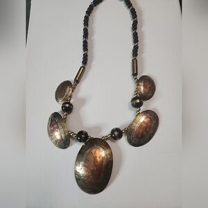 Vintage Mixed Metals Bib Necklace